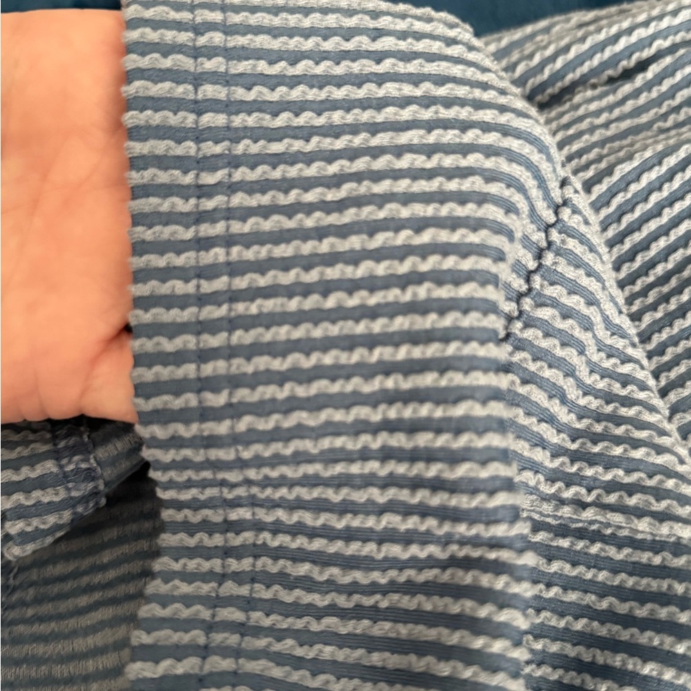 **SOLD *** Zenana Ribbed Blue Lounge Set - Picture 3 of 6